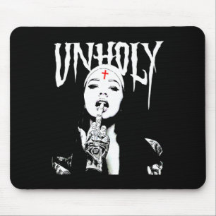 Occult Gothic Dark Satanic Nun Tattoos Unholy Nun Mousepad