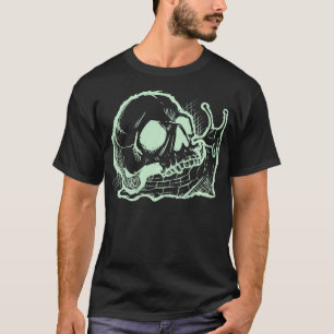 Occult Gothic Emo Dark Creepy Skull Snail Wit T-Shirt