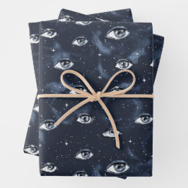 Occult Gothic Mystery Eyes Geschenkpapier Set