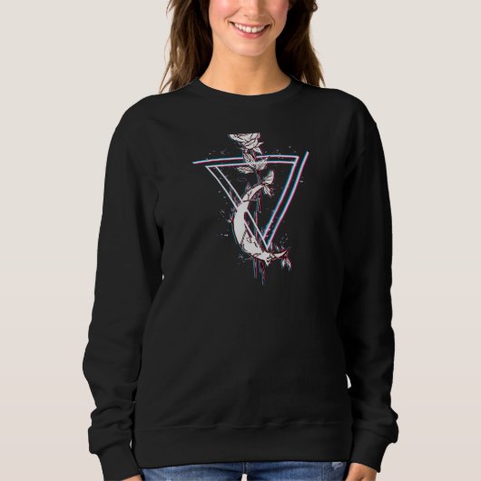 Occult Gothic Vintag Moon Rose Witcher Raglan Sweatshirt (Vorderseite)