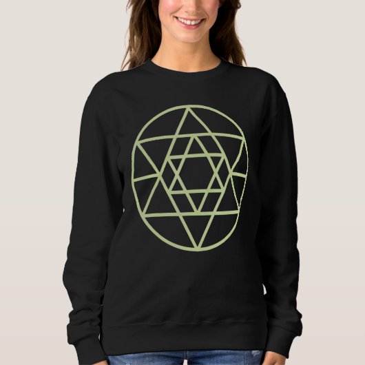 Occult Magic Sacred Geometry Circle Triangle Hexag Sweatshirt (Vorderseite)