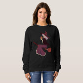 Occult Magic Witch Flying Broom Sweatshirt (Vorne ganz)