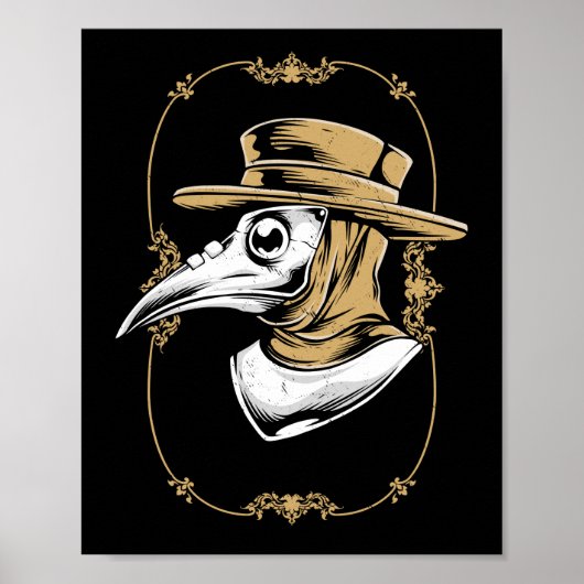 Occult Medieval Plague Doctor Poster (Vorne)