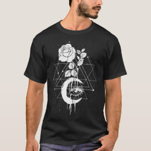 Occult Moon Rose Goth Witchcraft Sacred Geometry G T-Shirt