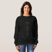 Occult Mystic Magic Astonomy Cosmic Rocket Sun Tar Sweatshirt (Vorne ganz)
