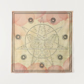 Occult Secrets Pink Roses Hexen Sigil Wandteppich (Vorderseite)