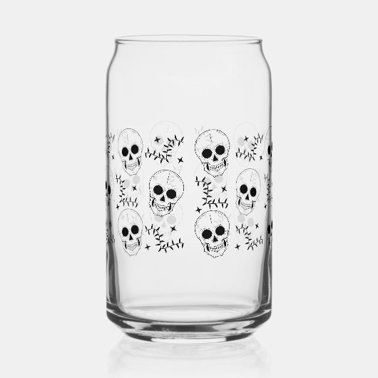 Occult Skull Star Can Glass Wrap Dosenglas (Rechts)