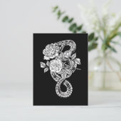 Occult Snake Rose Wicca Goth Witchcraft Postkarte (Stehend Vorderseite)