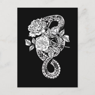 Occult Snake Rose Wicca Goth Witchcraft Postkarte