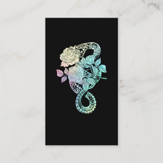 Occult Snake Rose Wicca Pastel Goth Witchcraft Visitenkarte (Vorderseite)
