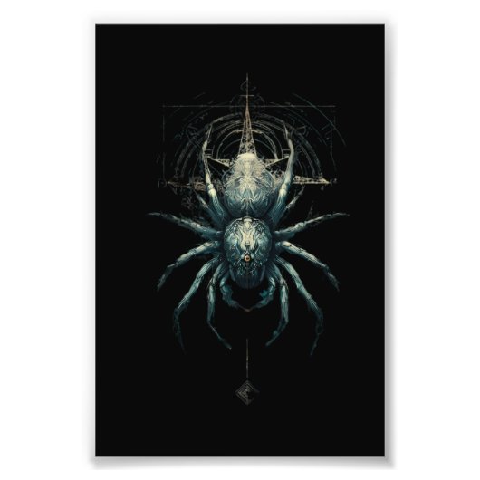 Occult Spider Mystic Geometry Dark Art Fotodruck (Vorne)