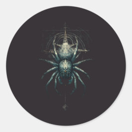 Occult Spider Mystic Geometry Dark Art Runder Aufkleber