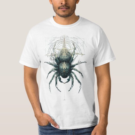 Occult Spider Mystic Geometry Dark Art T-Shirt (Vorderseite)