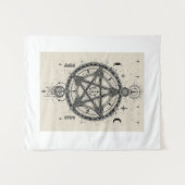 Occult-Symbole-Muster Wandteppich (Vorderseite (Horizontal))