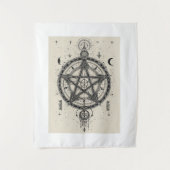 Occult-Symbole-Muster Wandteppich (Vorderseite)