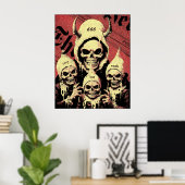 Occulter Horror Skeletons Devil Sins Poster (Heimbüro)