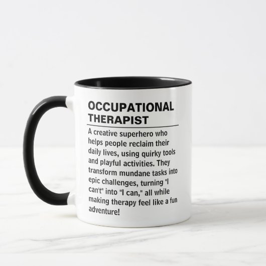 Occupational therapist Definition Mug OT Gift Tasse (Links)