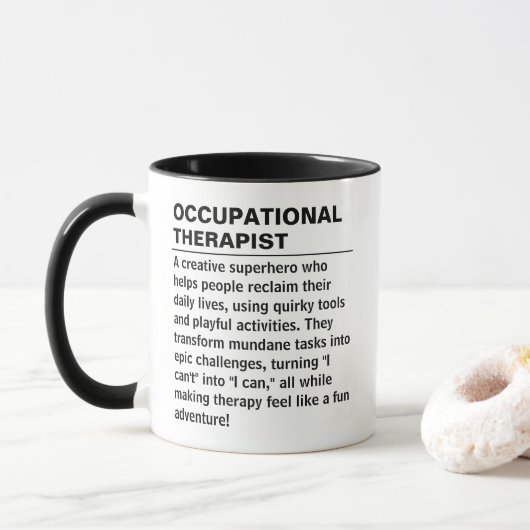 Occupational therapist Definition Mug OT Gift Tasse (Mit Donut)