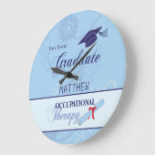 Occupational Therapist Graduation Swirl Round Gift Große Wanduhr (Winkel)