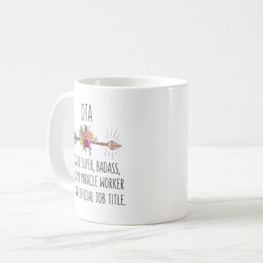 Occupational Therapy Aide OTA Gift Idea Kaffeetasse (Vorderseite Links)