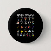 Occupational Therapy Alphabet Ota Funny Teacher Lo Button (Vorderseite)
