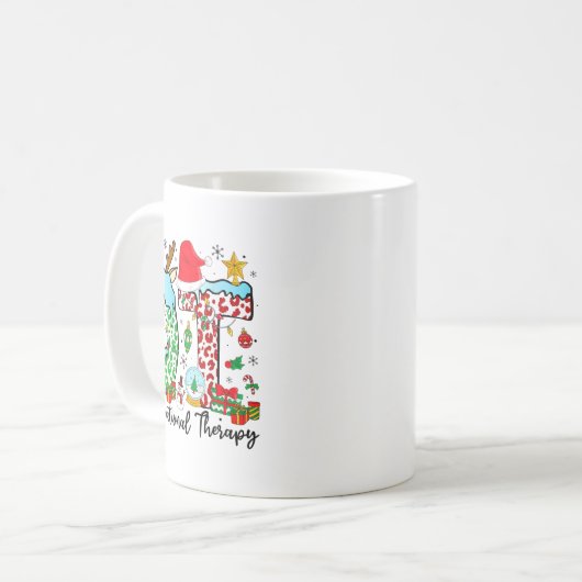 Occupational Therapy Christmas Lights Santa Hat Ot Kaffeetasse (Vorderseite Links)