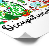 Occupational Therapy Christmas Lights Santa Hat Ot Poster (Ecke)