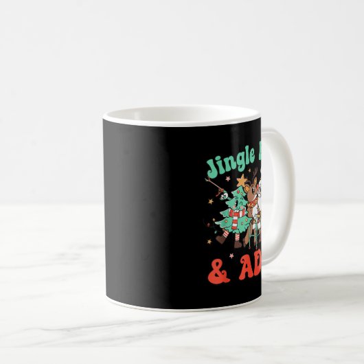 Occupational Therapy Christmas Reindeer Santa Adls Kaffeetasse (VorderseiteRechts)