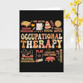 Occupational Therapy Fall Autumn Ot Retro Thanksgi Karte (Gelbe Blume)