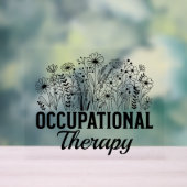 Occupational Therapy Floral Occupational OT Acrylschild (Neutral)