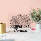 Occupational Therapy Floral Occupational OT Acrylschild (Hochzeit)