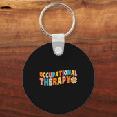 Occupational Therapy Groovy Occupational Therast O Schlüsselanhänger (Vorderseite)
