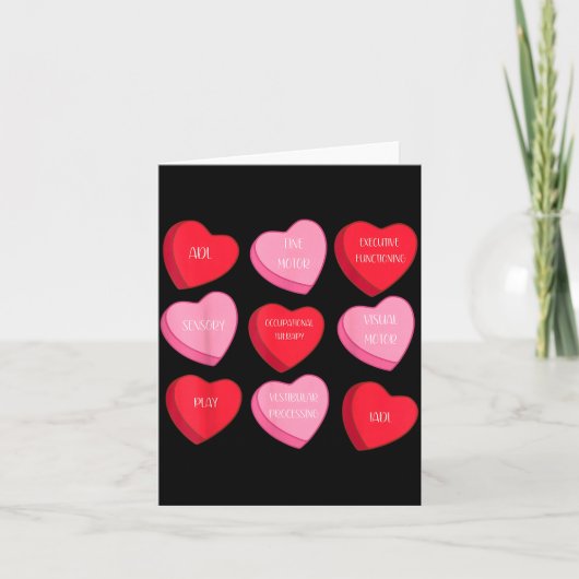 Occupational Therapy Heart Candy Valentine Day Ot Karte (Vorderseite)