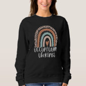 Occupational Therapy OT Therapist OT Month Leopard Sweatshirt (Vorderseite)