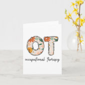 Occupational Therapy Ot Therast Ot Month Karte (Gelbe Blume)