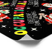 Occupational Therapy Retro Groovy Ot Santa Therast Poster (Ecke)