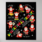 Occupational Therapy Retro Groovy Ot Santa Therast Poster (Vorne)