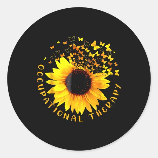 Occupational Therapy Sunflower Ot Therapist Istant Runder Aufkleber (Vorderseite)