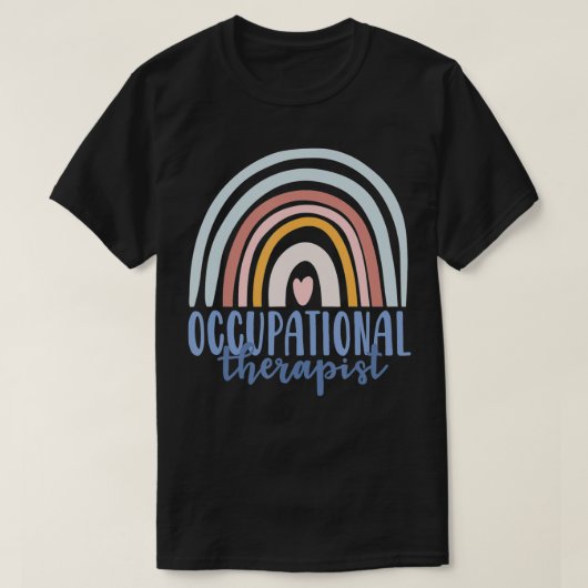 Occupational Therapy Worker OT Boho Rainbow Retro T-Shirt (Design vorne)