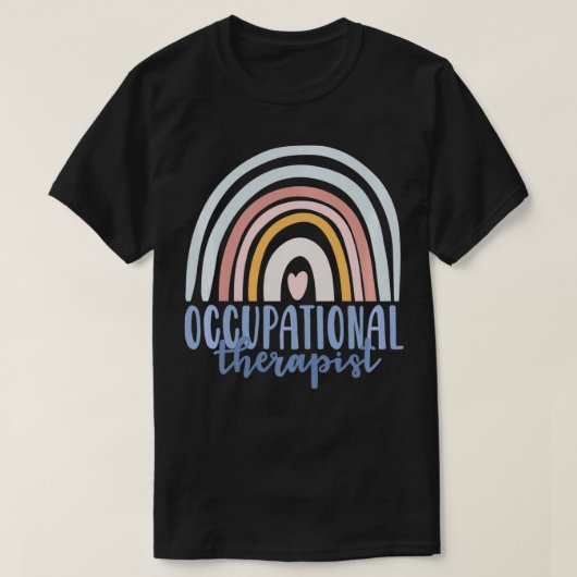 Occupational Therapy Worker OT Boho Rainbow Retro T-Shirt (Design vorne)