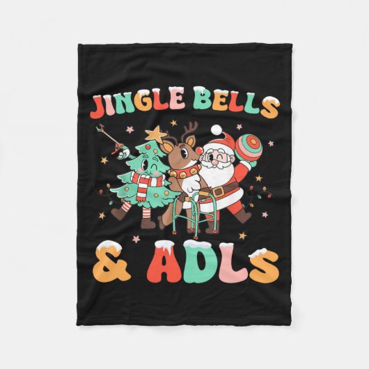 Occupational Therapy Xmas Reindeer Santa Adls New Fleecedecke (Vorderseite)