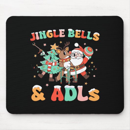 Occupational Therapy Xmas Reindeer Santa Adls New Mousepad (Vorne)