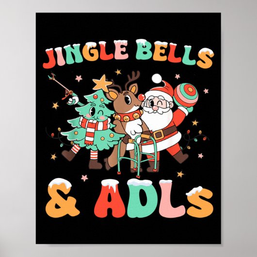 Occupational Therapy Xmas Reindeer Santa Adls New Poster (Vorne)