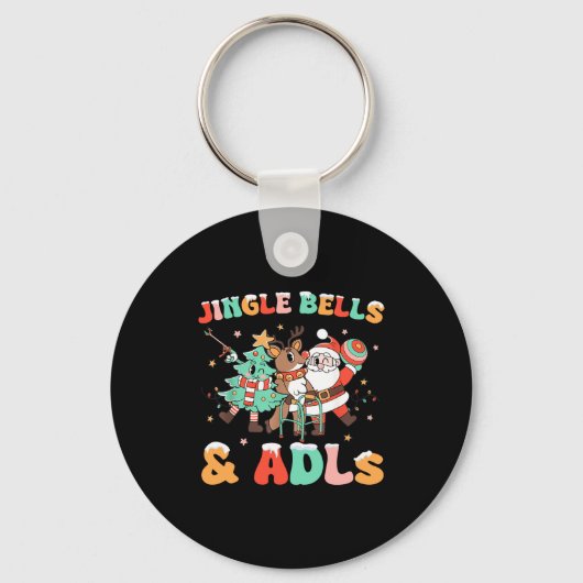 Occupational Therapy Xmas Reindeer Santa Adls New Schlüsselanhänger (Vorderseite)