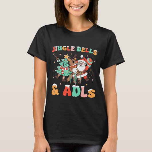 Occupational Therapy Xmas Reindeer Santa Adls New  T-Shirt (Vorderseite)