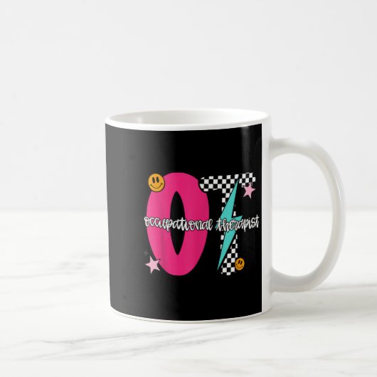 Occupational Therast Retro Checkered Ot Graduation Kaffeetasse (Rechts)