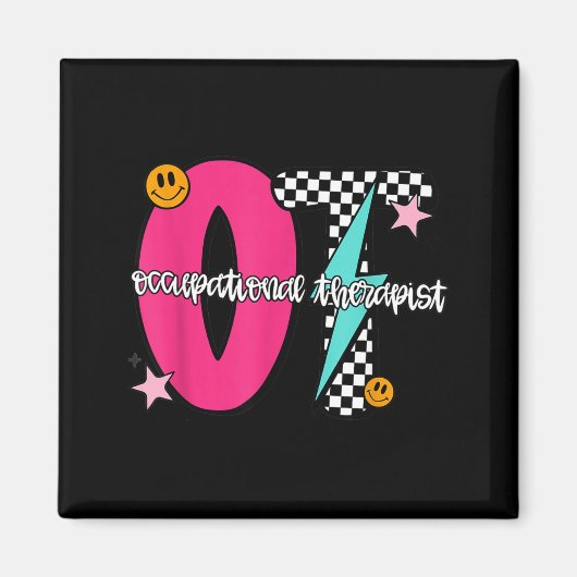 Occupational Therast Retro Checkered Ot Graduation Magnet (Vorne)