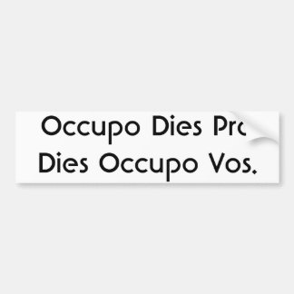 Occupo stirbt Prowürfel Occupo Vos. Autoaufkleber