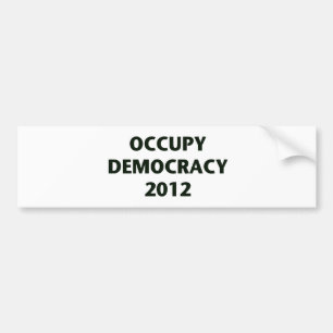 Occupy Democracy 2012 Autoaufkleber