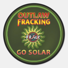 Occupy Earth "Go Solar - Outlaw Frack" Stickers